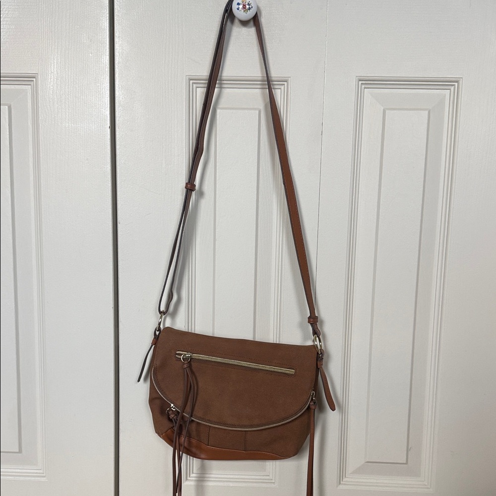 Classic Brown Crossbody Shoulder Bag - Brand Unspecified